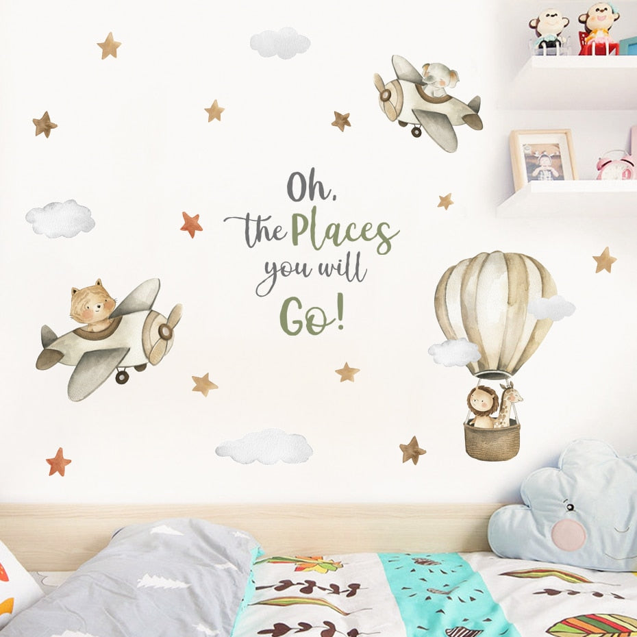 Little Animals flying, Wall Stickers