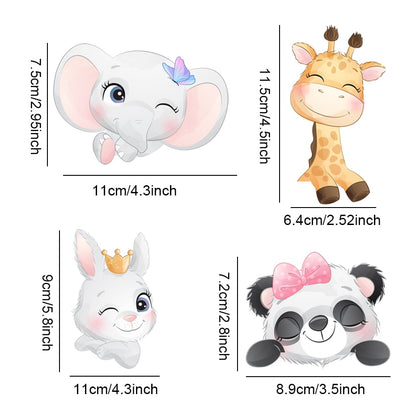 Cartoon Cute little Animals, Wall Stickers