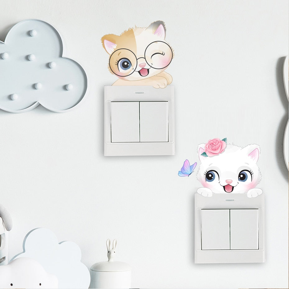 Cartoon Cute little Animals, Wall Stickers