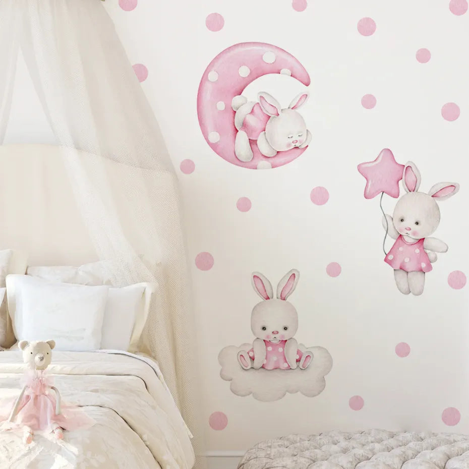 Pink Rabbit, Wall Stickers