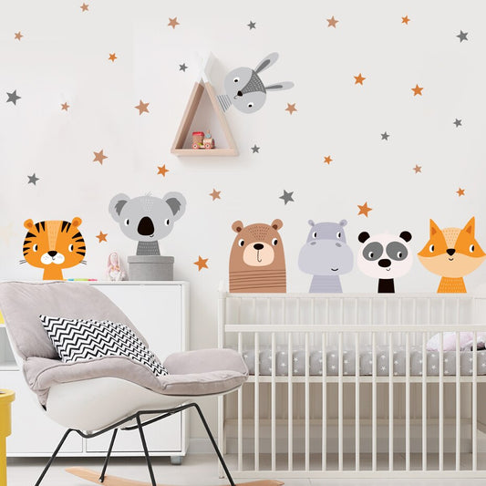 Cute Wild Animals, Wall Stickers