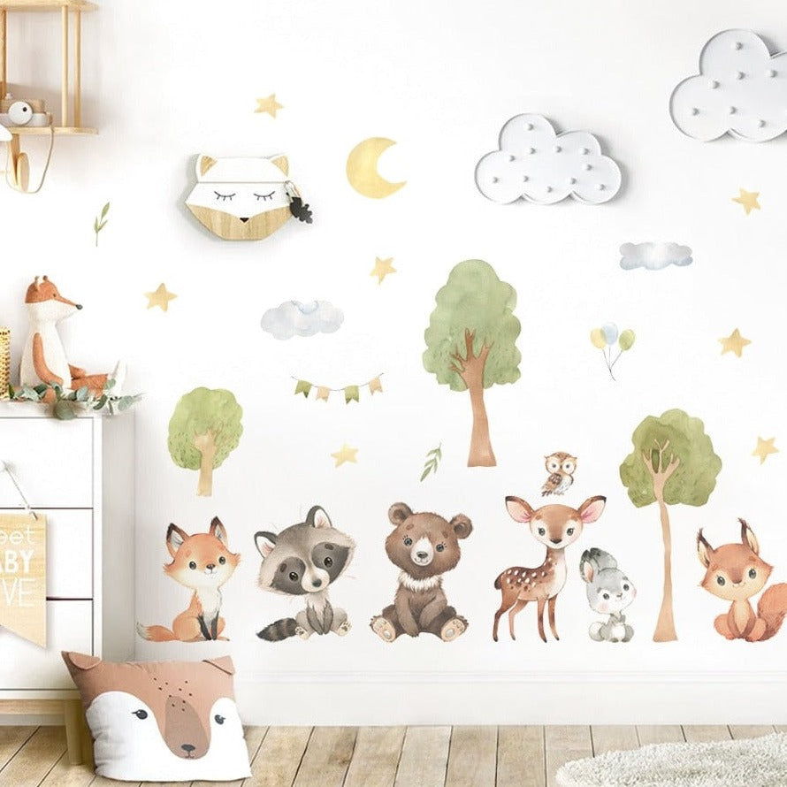 Forest Lovely Animals, Wall Stickers