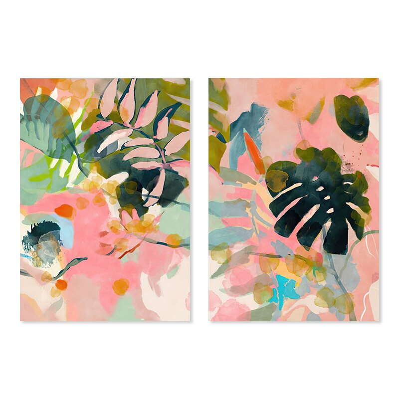 Colorful Tropical Leaves, canvas