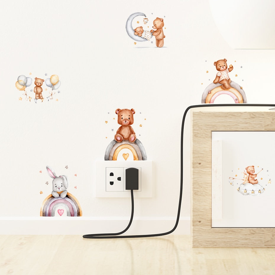 Little Smiling Animals, Wall Stickers