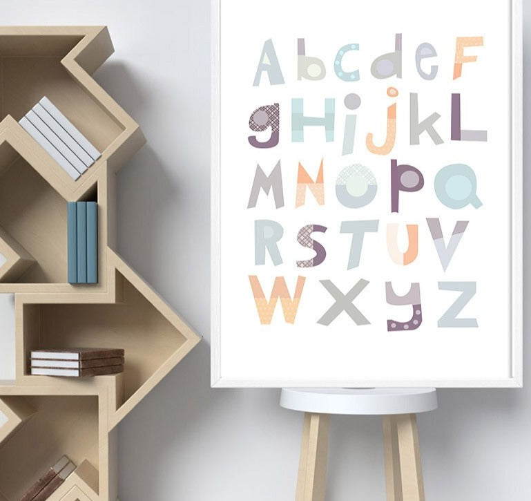 Modern Baby Alphabet, canvas