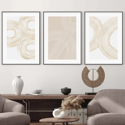 Geometric Line Artwork, canvas