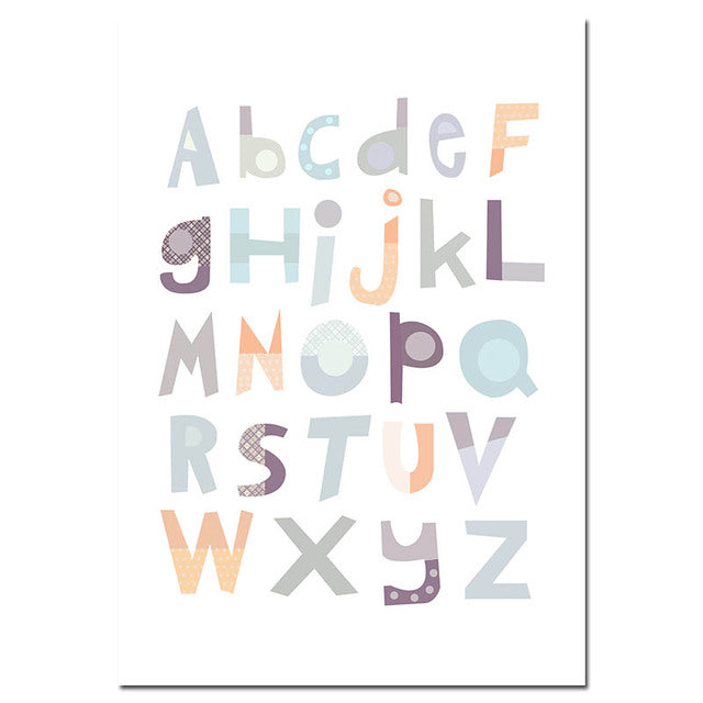 Modern Baby Alphabet, canvas
