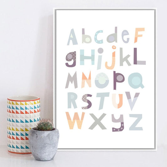 Modern Baby Alphabet, canvas