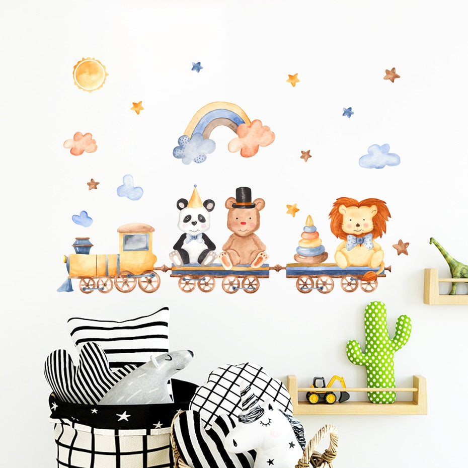 Animals on Train, Wall Stickers