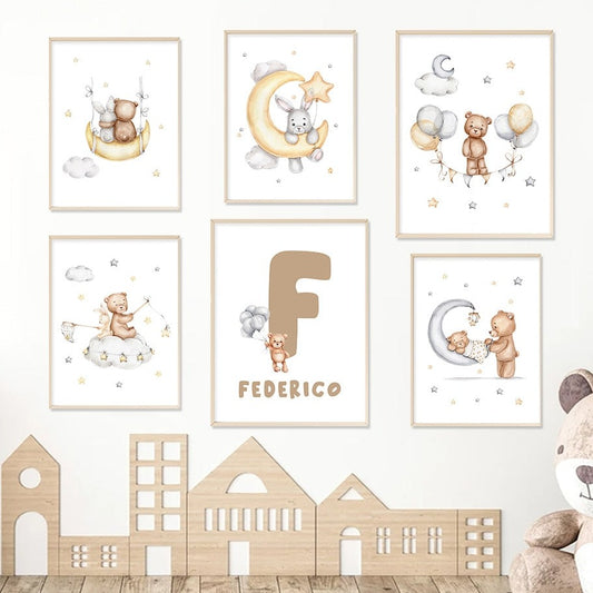 Bear Life Personalized, canvas