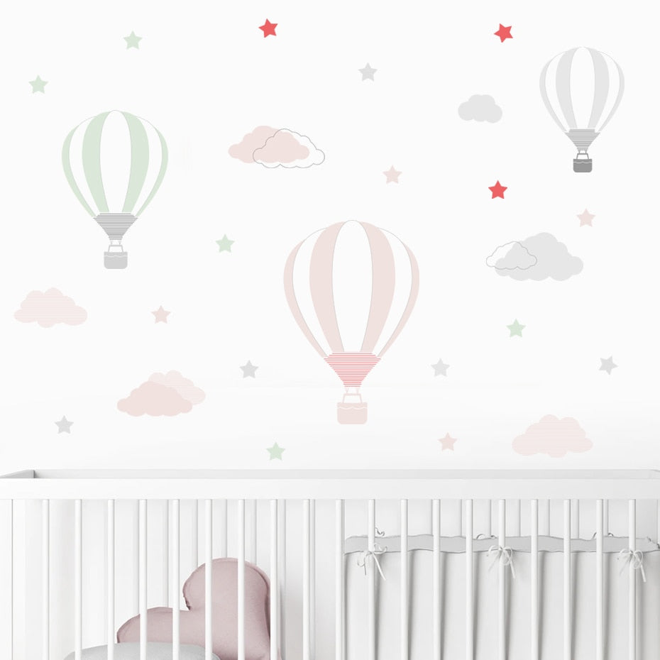 Colors Air Balloons, Wall Stickers