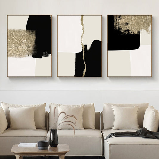 Beige in Black, canvas