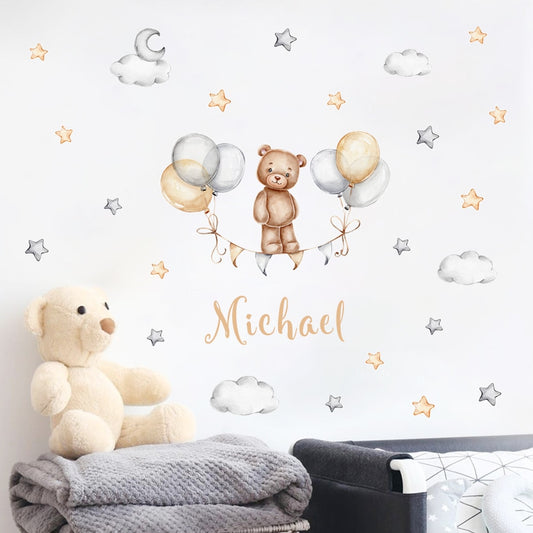 Custom Bear Balloons, Wall Stickers