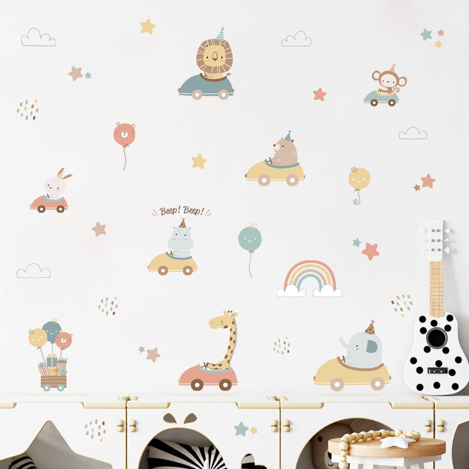 Animals by Car, Wall Stickers