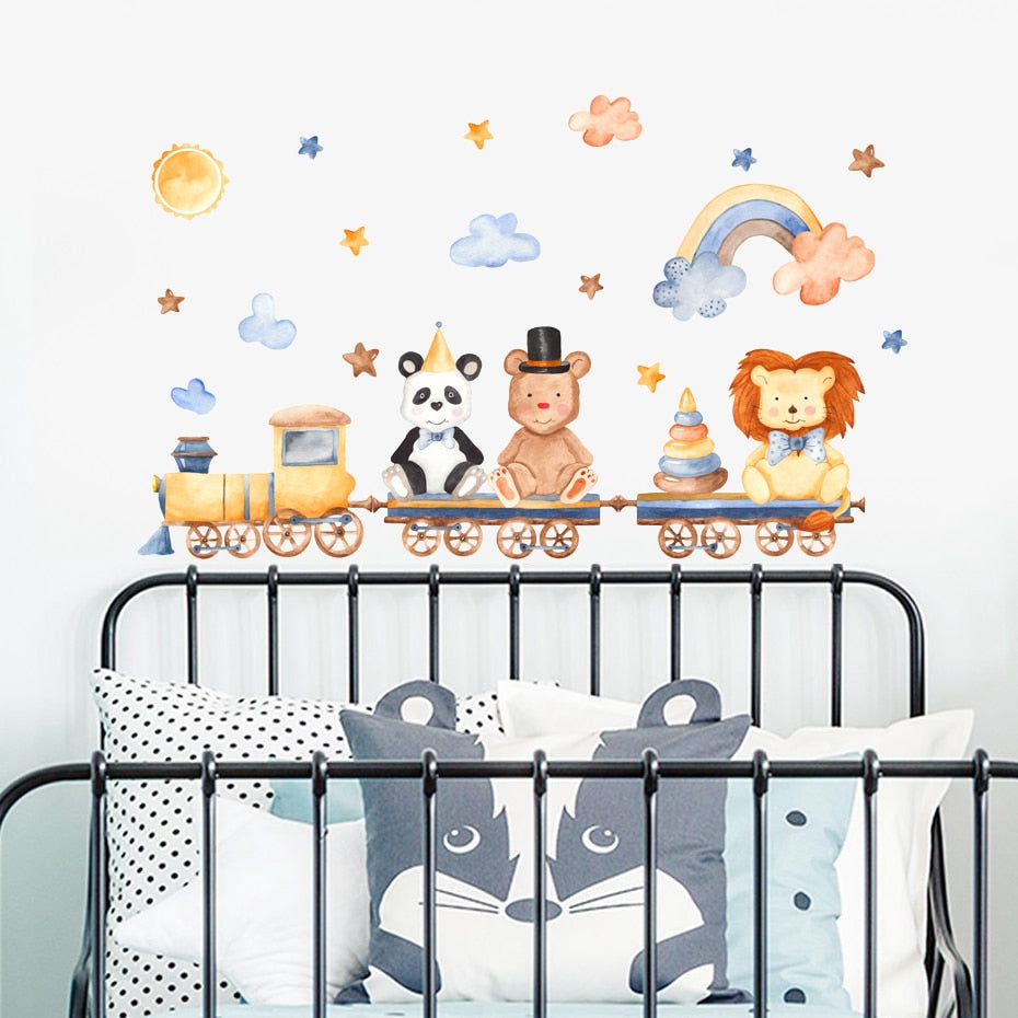 Animals on Train, Wall Stickers