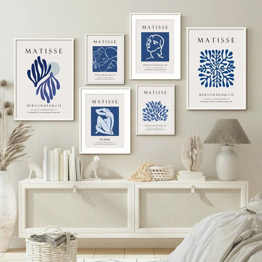 Blue Matisse Art, canvas