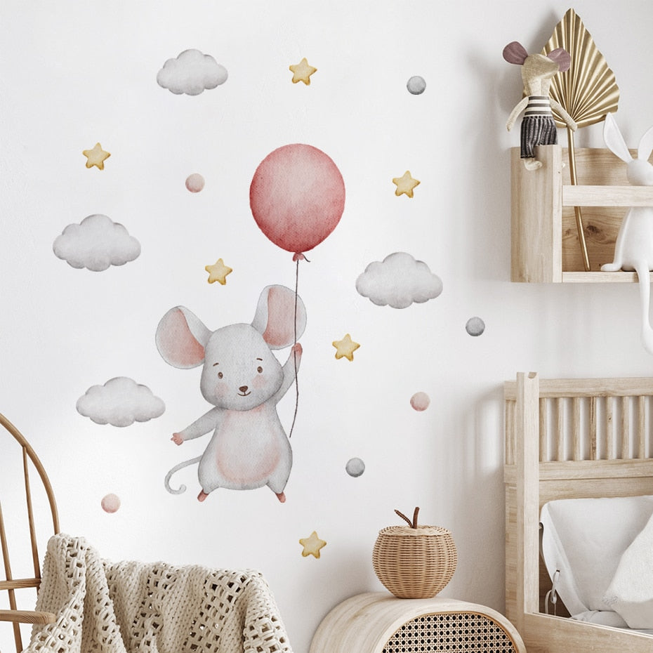 Mouse Balloon, Wall Stickers