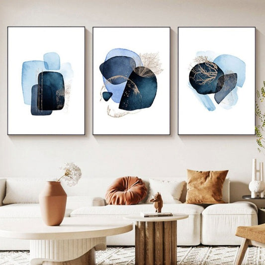 New Blue Abstract, canvas