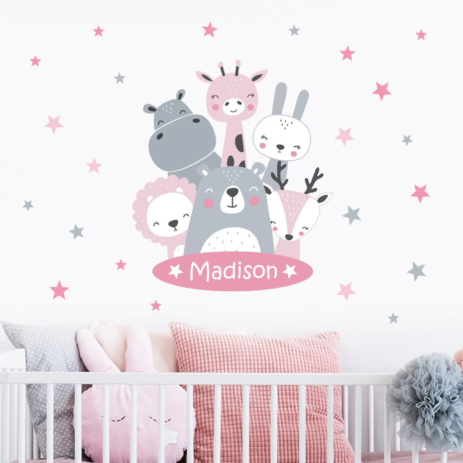 Custom Colors Baby Animals, Wall Stickers