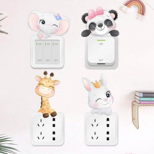 Cartoon Cute little Animals, Wall Stickers