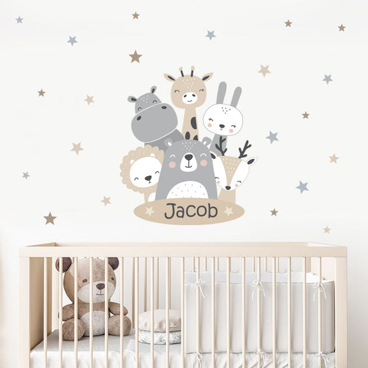 Custom Colors Baby Animals, Wall Stickers