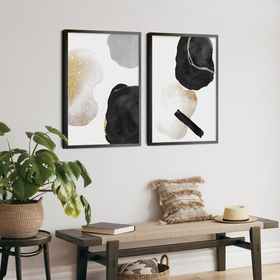 Duo Gold Black, canvas