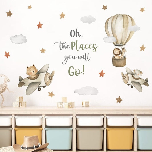 Little Animals flying, Wall Stickers