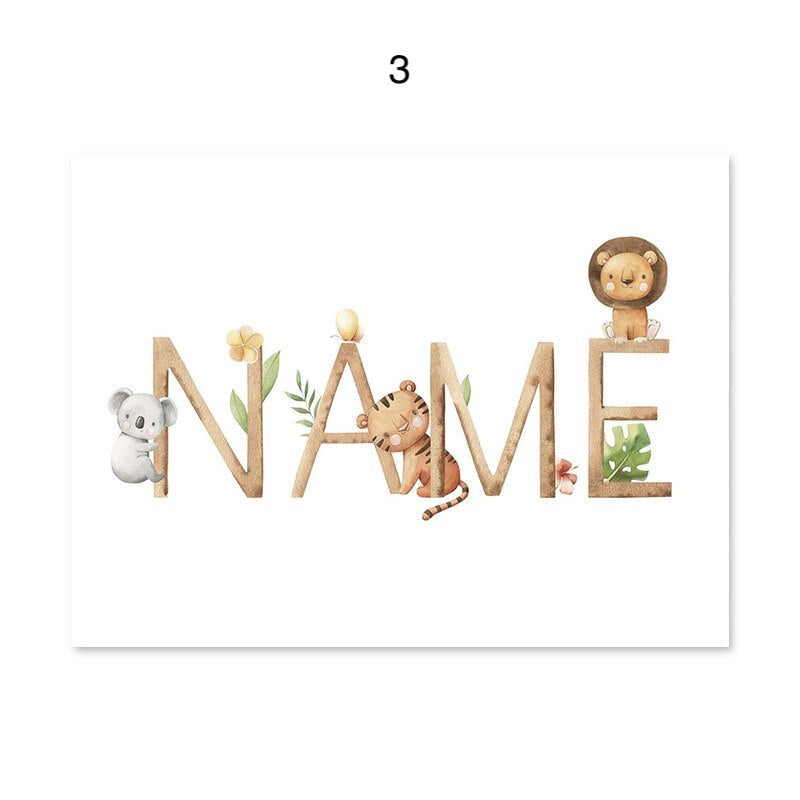Personalized Jungle Baby, canvas