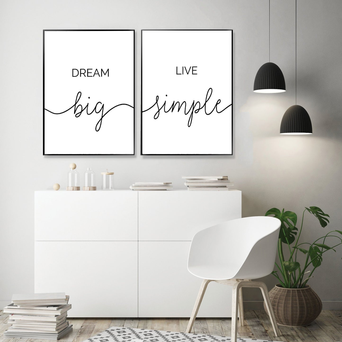 Dream Big, Live Simple, canvas