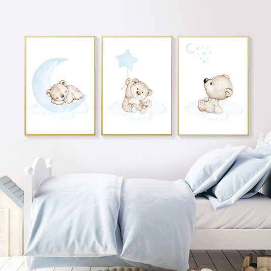 Blue Bear Baby, canvas