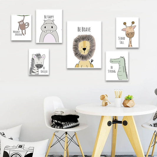 Cartoon Funny Animals, canvas