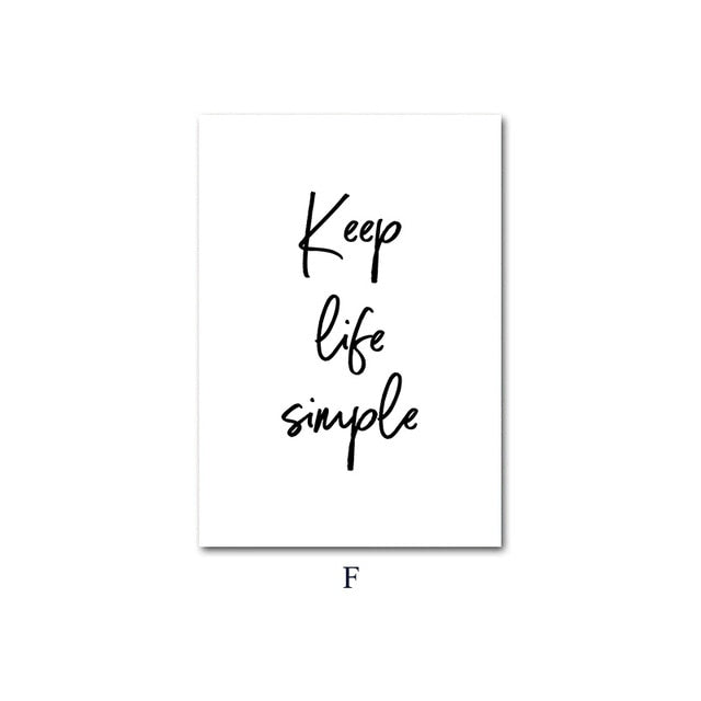 Keep Life Simple, canvas