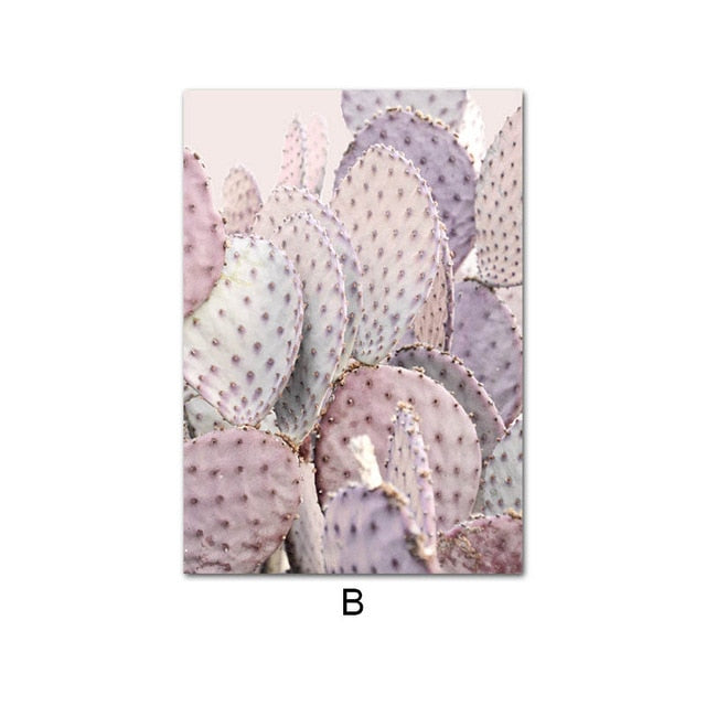 Scandinavian Pink Cactus, canvas