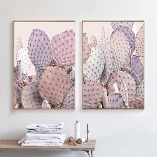 Scandinavian Pink Cactus, canvas