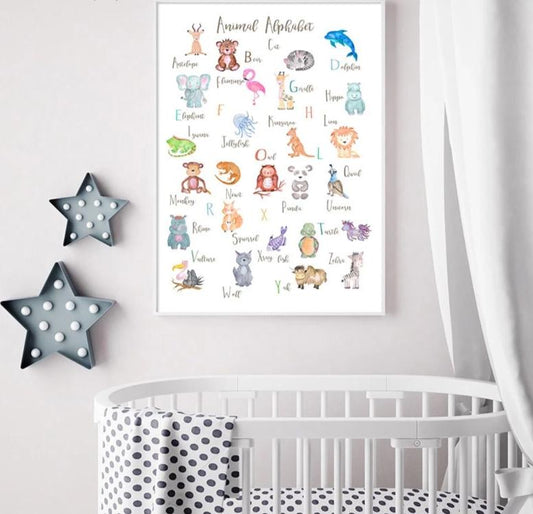 Animal Alphabet, canvas