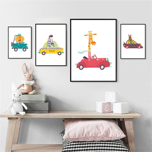 Animal Cars, canvas
