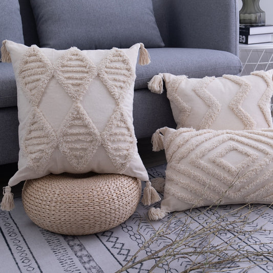 Beige Geometric Lines