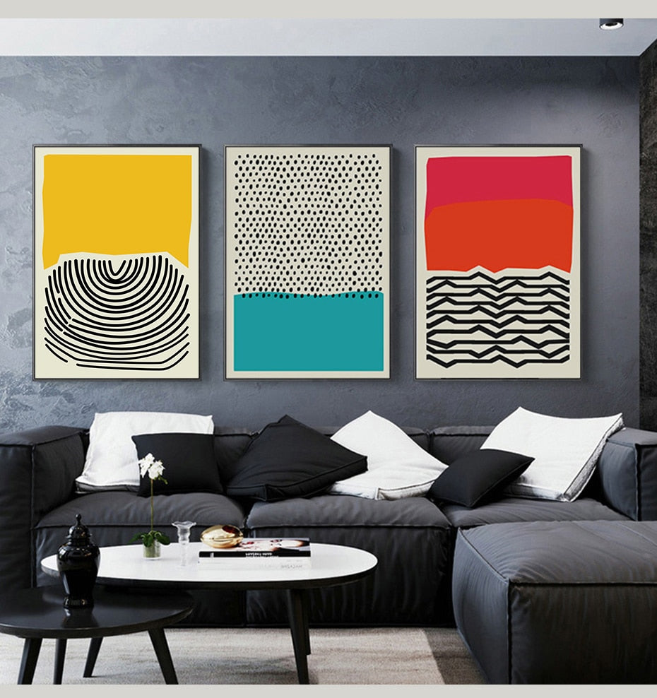 Multicolored Geometric Art, canvas