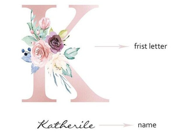 Pink Personalized Initial and Name, canvas