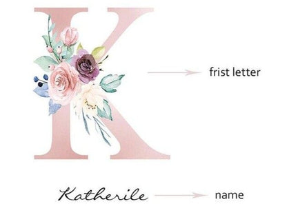 Pink Personalized Initial and Name, canvas