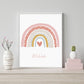 Pink Rainbow Personalized Name, canvas