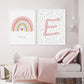 Pink Rainbow Personalized Name, canvas