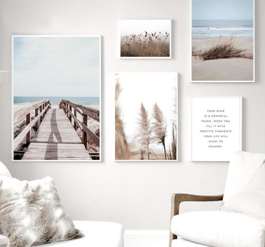 Walk on the beach, canvas