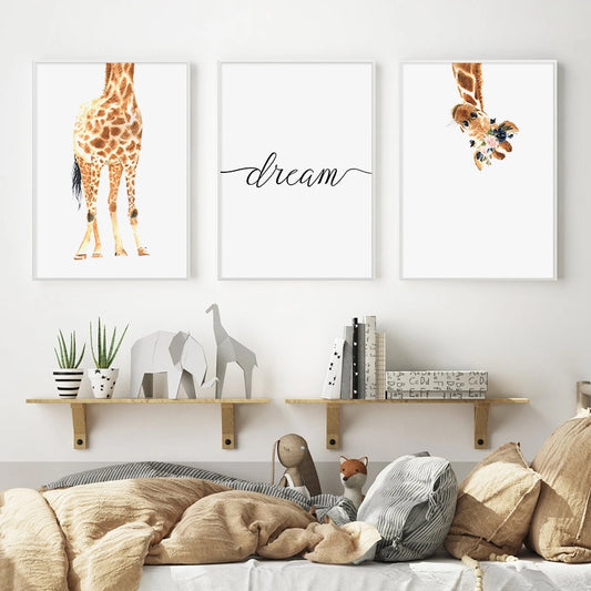 Funny Giraffe, canvas