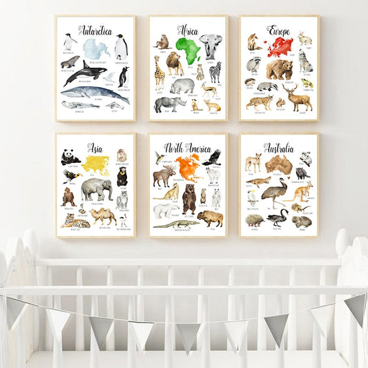 Animal world, canvas