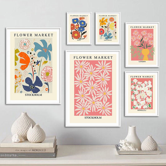 Retro Flowers, canvas