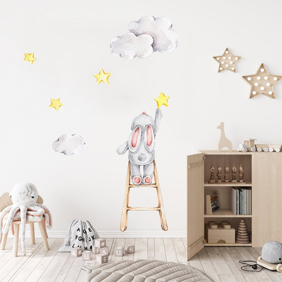 Bunny on the Stairs, Wall Stickers