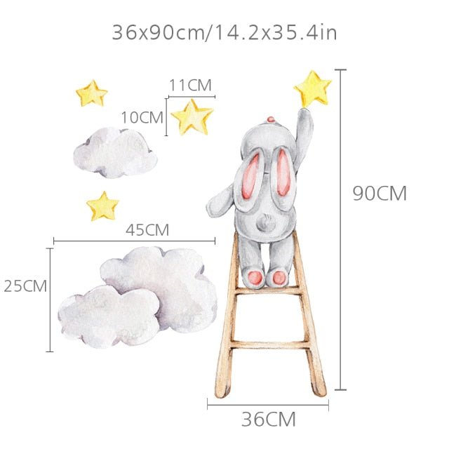 Bunny on the Stairs, Wall Stickers