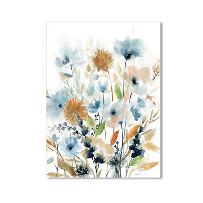 Watercolor Mix Flowers, canvas