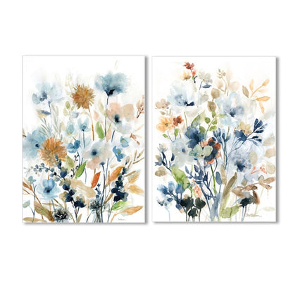 Watercolor Mix Flowers, canvas